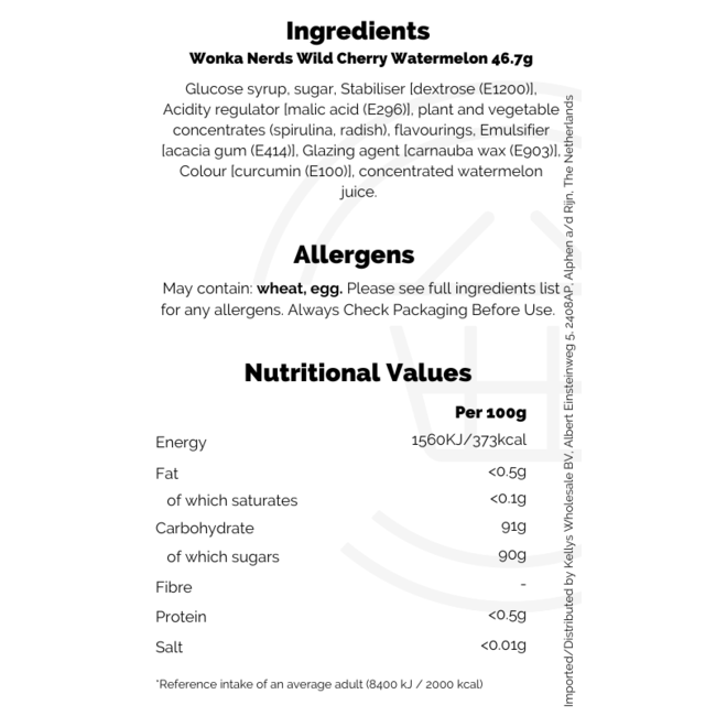 Nerds Wild Cherry & Watermelon 36x46g