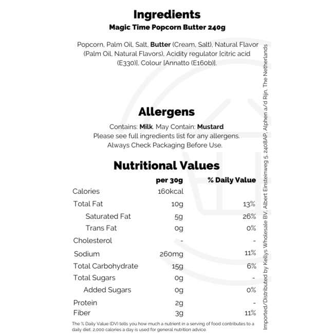 Magic Time Butter Popcorn 12x240g