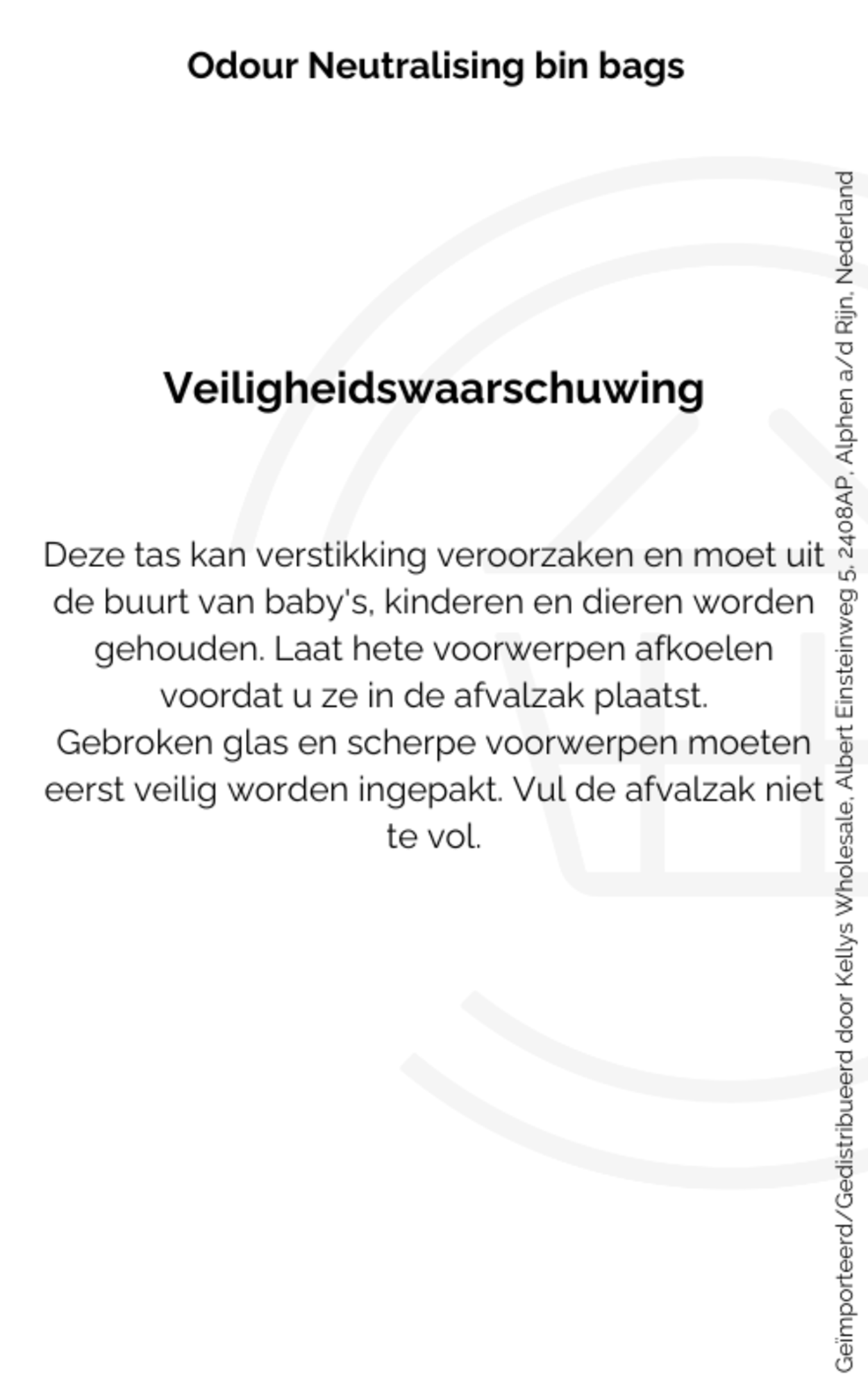 Odour Neutralising Kitchen Bin Bags 50L 6x20pk Kellys Wholesale