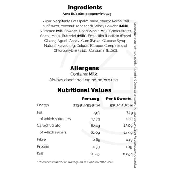 Aero Peppermint Bubbles Pouch 8x92g