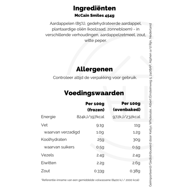 McCain Smiles 15x454g