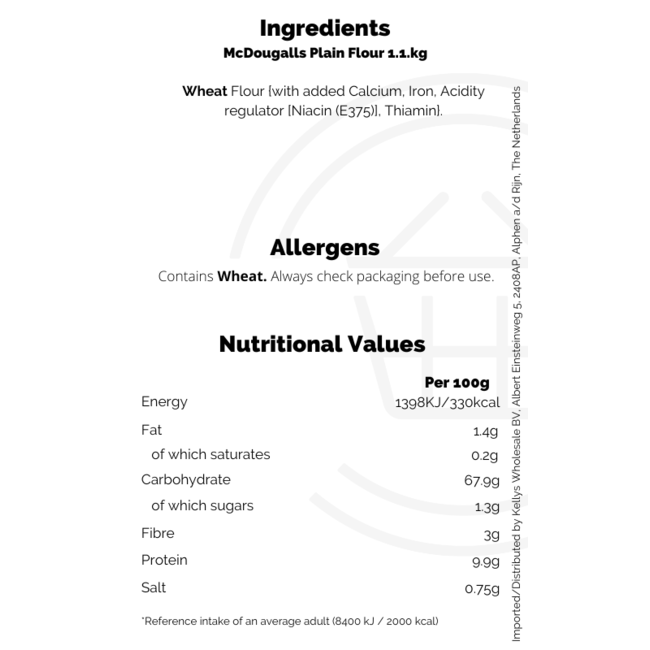 McDougalls Plain Flour 10x1.1kg