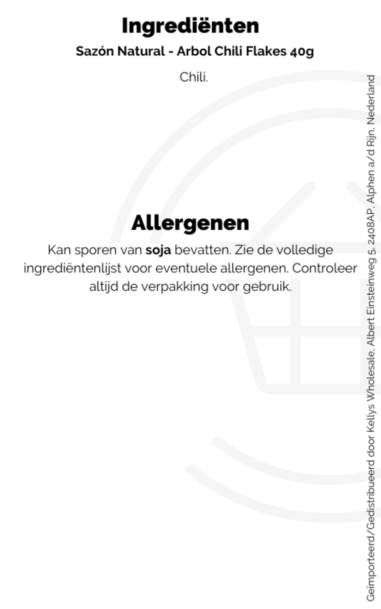 Sazon Natural Arbol Chilli Flakes 12 x 40g Kellys Wholesale & Distribution