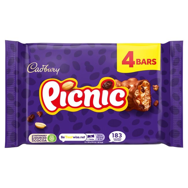 Cadbury Cadbury Picnic 4pk 10x152g