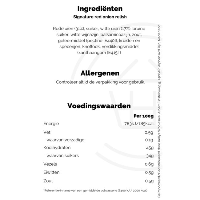 Signature Red Onion Relish 12x300g