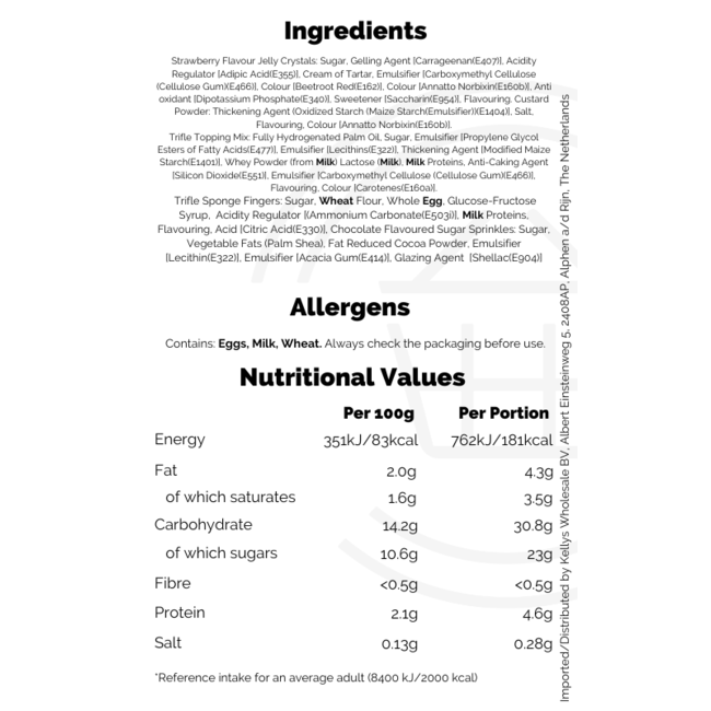 Bird's Trifle Kit Strawberry 10x141g