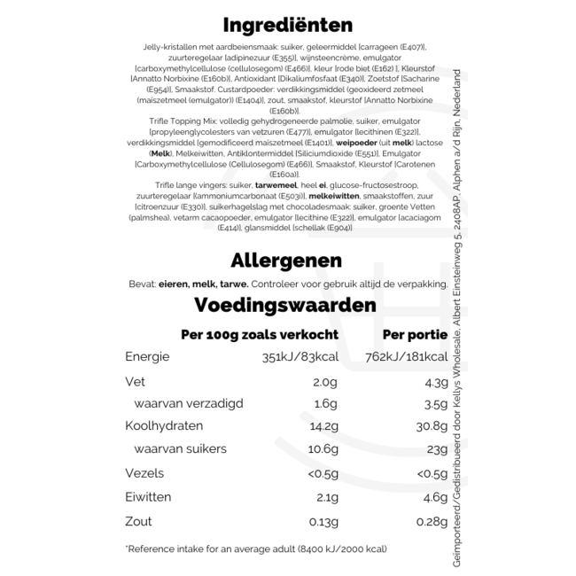 Bird's Trifle Kit Strawberry 10x141g