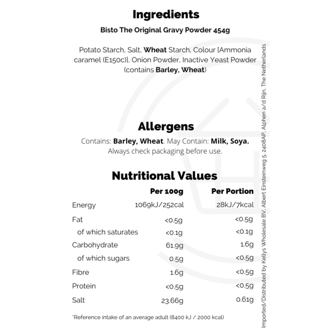 Bisto Gravy Powder 8x454g