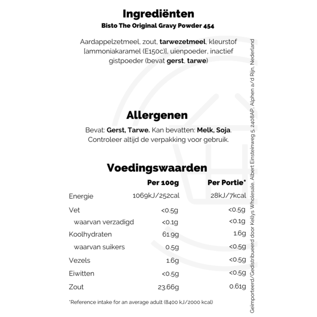 Bisto Gravy Powder 8x454g