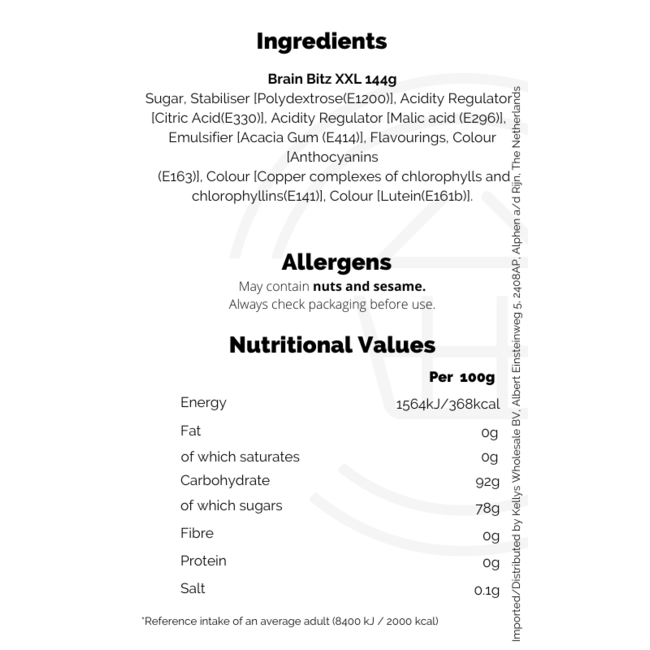 Brain Bitz XXL 12x144g: BBD 28-02-2026