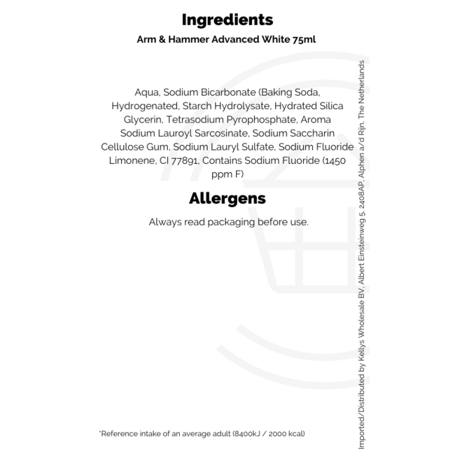 Arm & Hammer Tooth Paste Advanced Whitening 12x75g