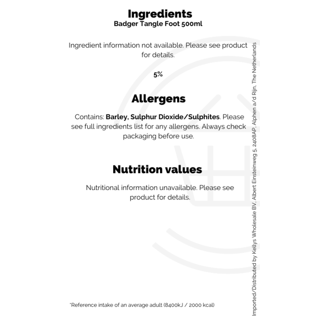 Badger Tangle Foot ABV 5% 8x500ml