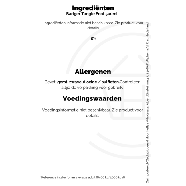 Badger Tangle Foot ABV 5% 8x500ml