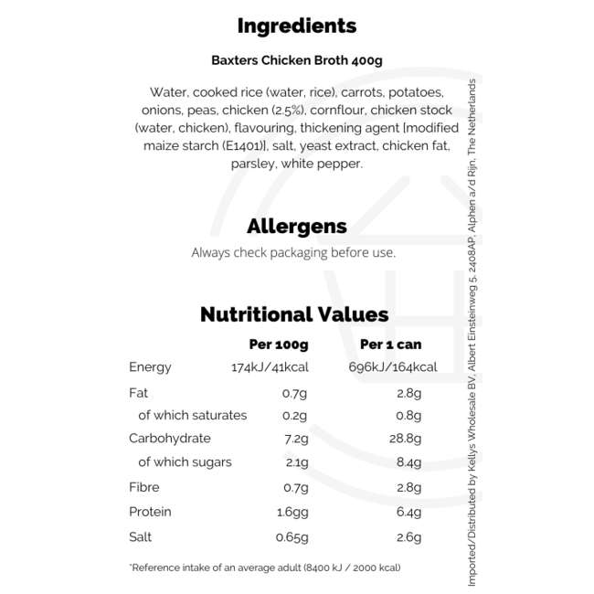 Baxters Chicken Broth 12x400g