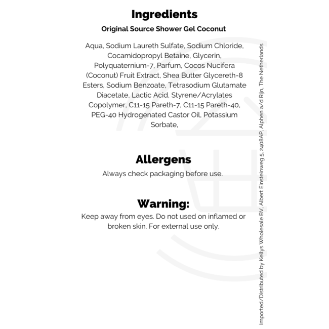 Original Source Shower Gel Coconut 6x250ml