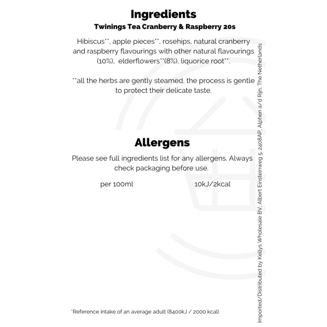 Twinings Infusions Cranberry & Raspberry 4x20s