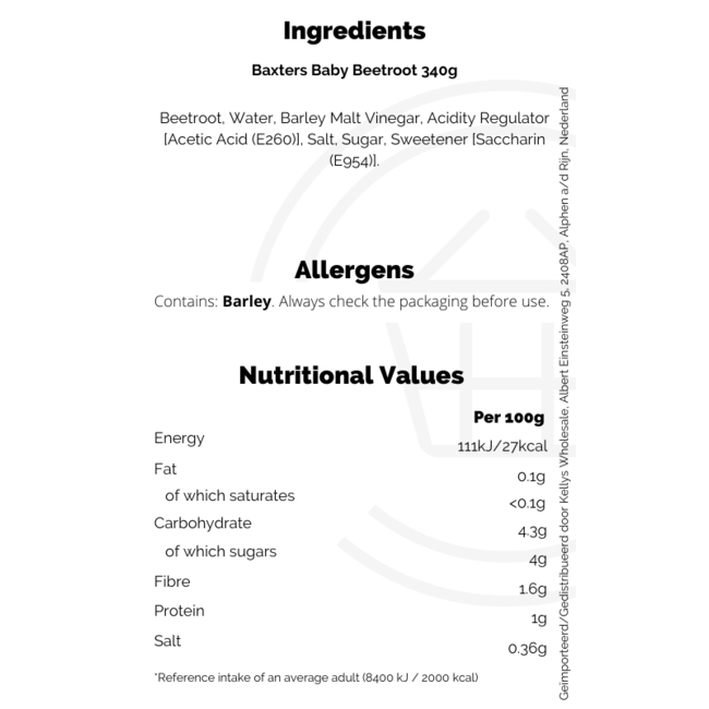 Baxters Baby Beetroot 6x340g