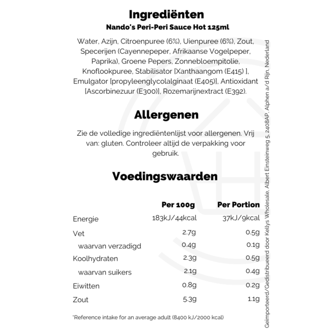 Nando's Peri-Peri Sauce Hot 6x125g