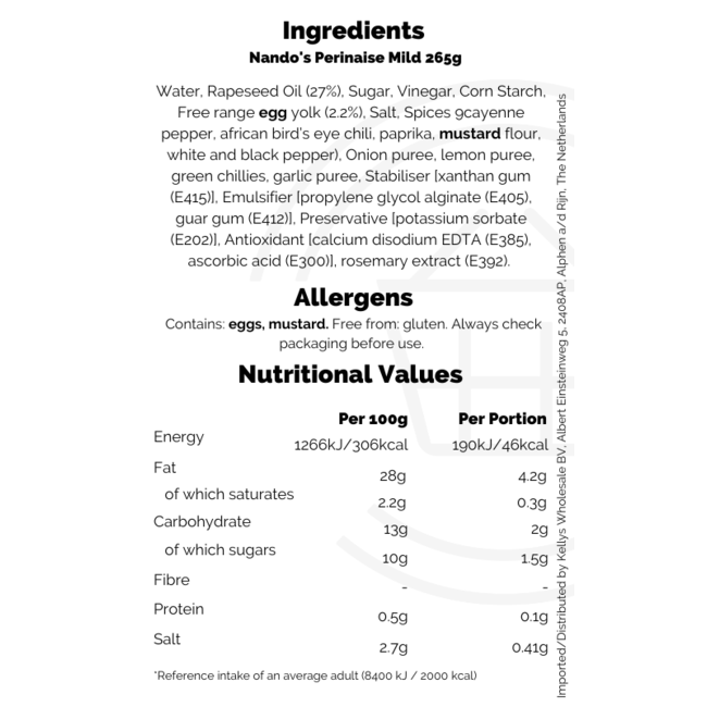 Nandos Perinaise Mild 6x265g