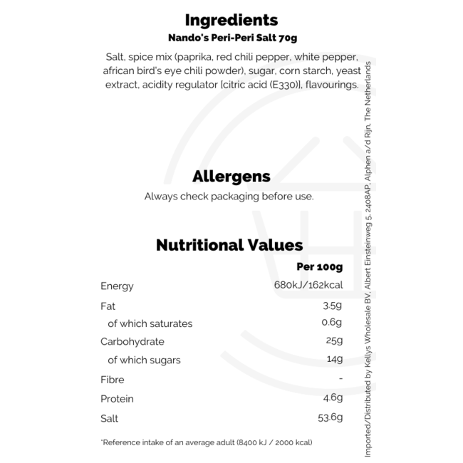 Nandos Peri Peri Salt 6x70g