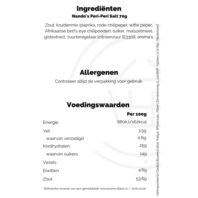Nandos Peri Peri Salt 6x70g