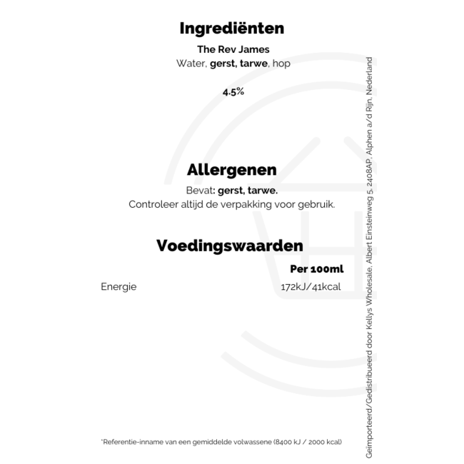 Brain The Rev James ABV4.5% 8x500ml