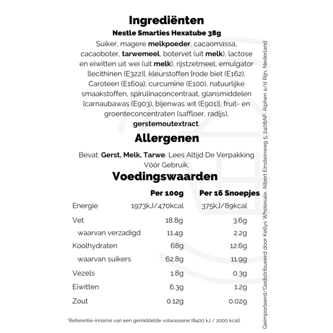 Nestle Smarties Hexatube 24x38g