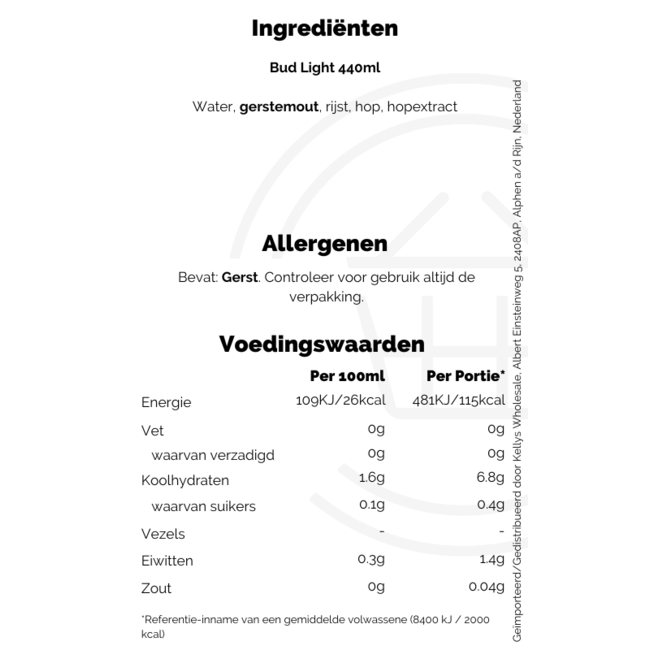 Budweiser Bud Light 10pk - 10x440ml