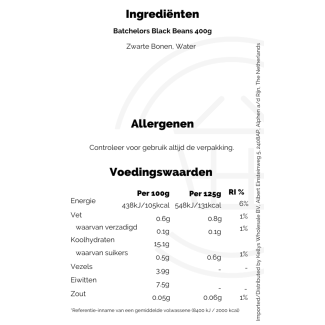 Batchelors Black Beans 12x400g