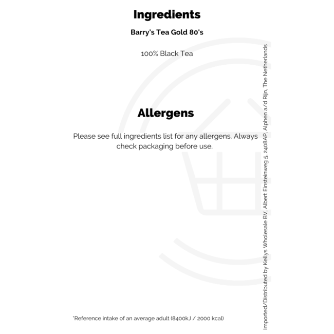 Barry's Gold Blend Tea 80's 6x250g