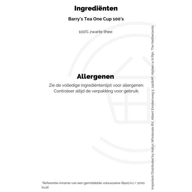 Barry's Tea One Cup 6x100 Tea Bags