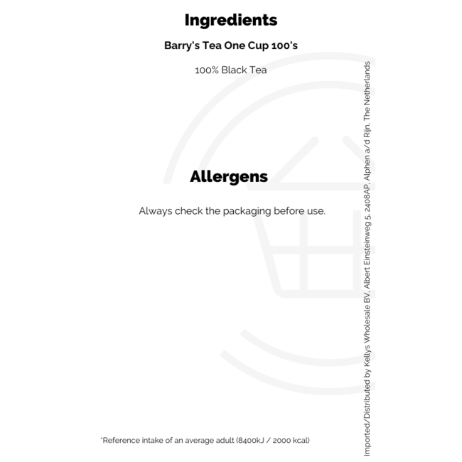 Barry's Tea One Cup 6x100 Tea Bags