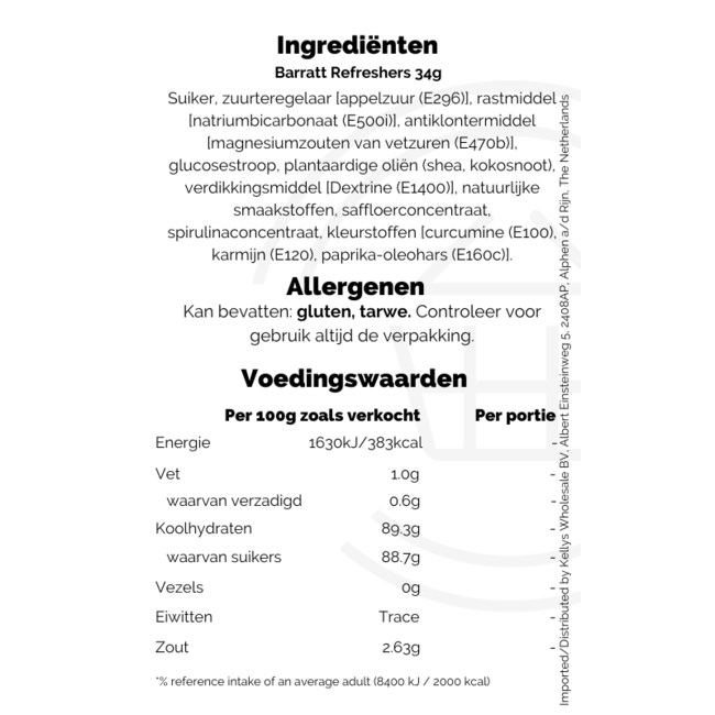 Barratt Refreshers 48x34g