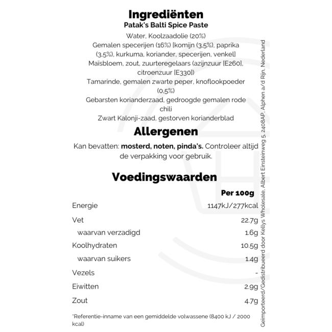 Patak's Balti Spice Paste 6x283g