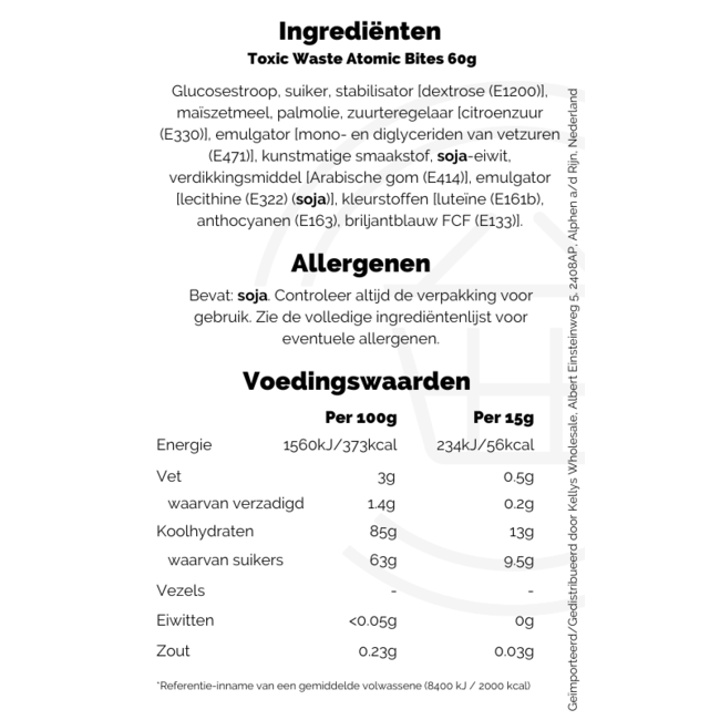 Toxic Waste Atomic Bites 12x60g (BBD 30-07-2026)