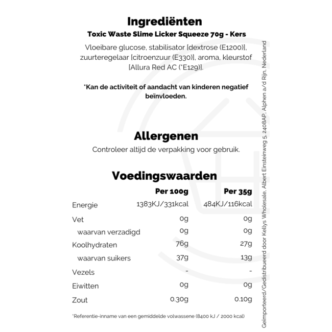 Toxic Waste Slime Licker Squeeze 12x70g