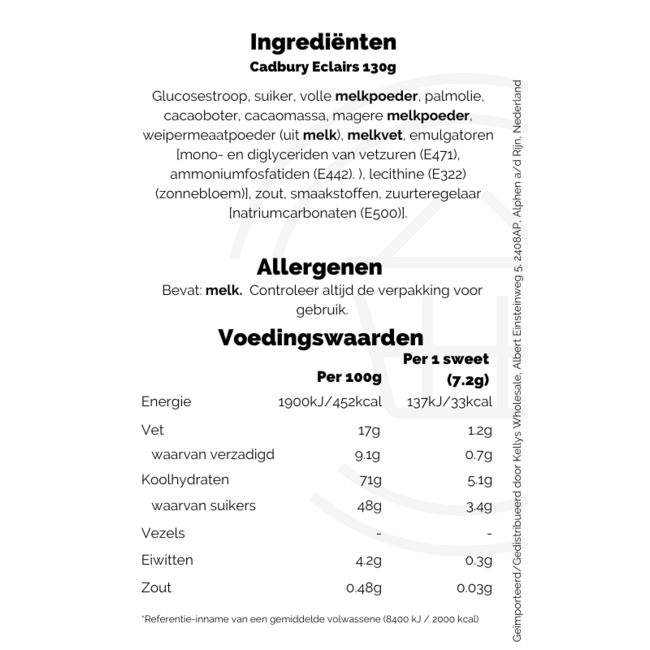 Cadbury Eclairs 12x110g