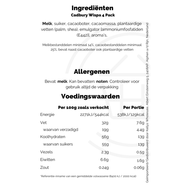 Cadbury Wispa 4pk 11x94.8g