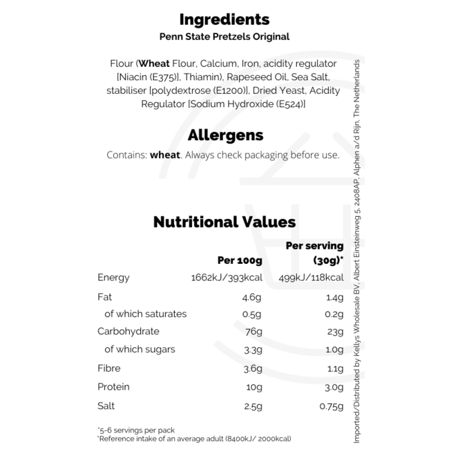 Penn State Pretzels Original 8x175g