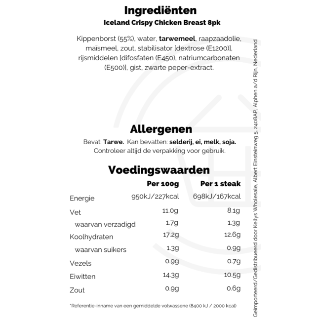 Iceland Crispy Chicken Breast 18x8pk