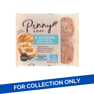 O'Donohues Bakery Ltd Penny Loaf 8pk Seeded Soda Breads 18x520g