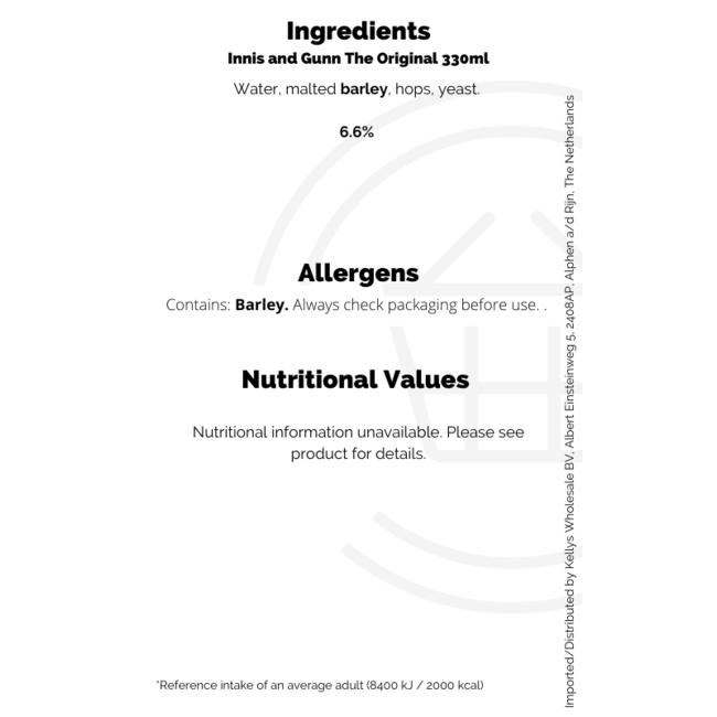Innis & Gunn Original ABV6.6% 12x330ml