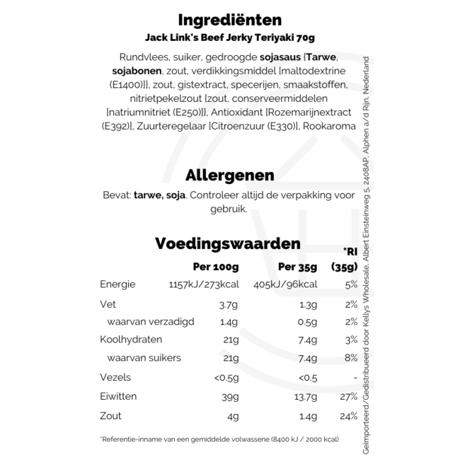 Jack Link's Beef Jerky Teriyaki 12x60g