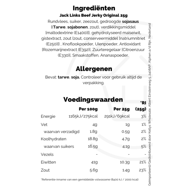 Jack Link's Beef Jerky Original 12x25g
