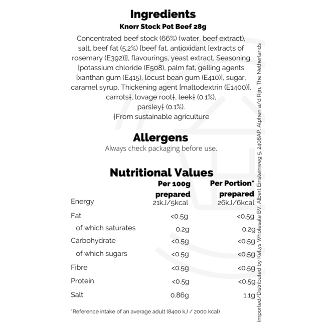 Knorr Stock Pot Beef 8x4x28g