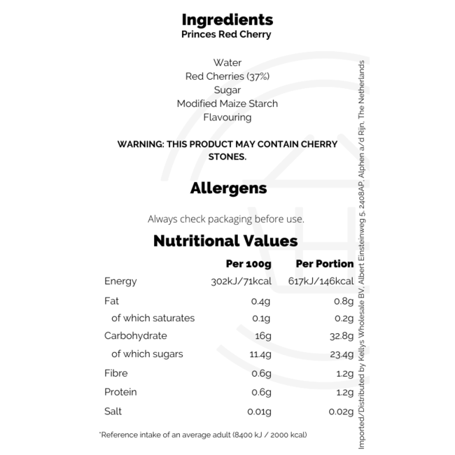 Princes Red Cherry 6x410g