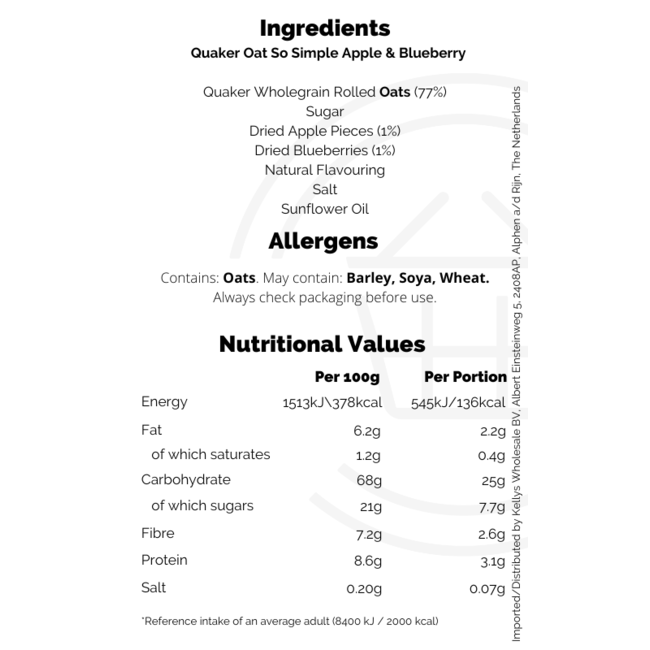 Quaker Oats So Simple Variety 9pk 6x9x33g