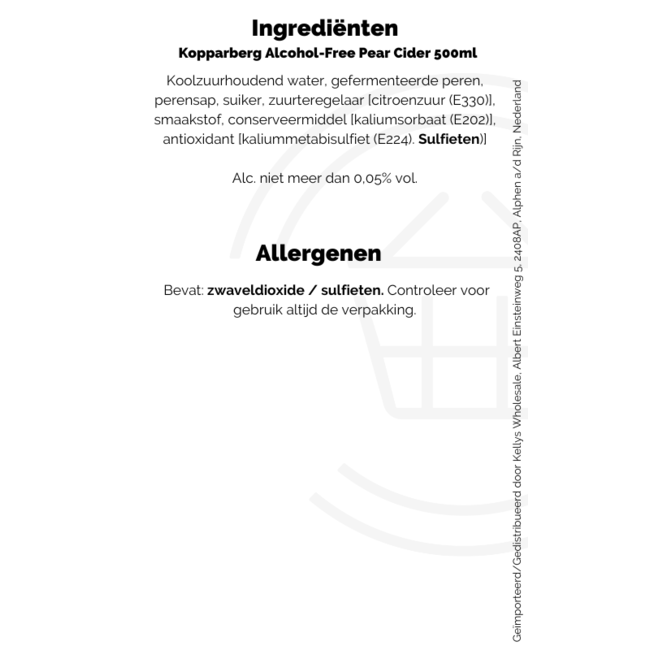 Kopparberg Alcohol Free Pear 8x500ml