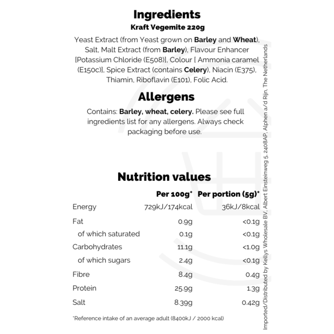 Kraft Vegemite 12x220g