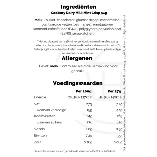 Cadbury Mint Crisp 48x54g